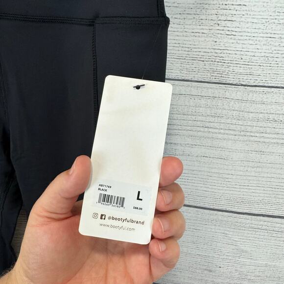 Bootyful Women's Black Interlink High Waisted Active Leggings Size Large - Picture 4 of 8